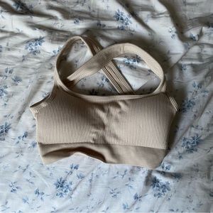 BuffBunny Beige Sports Bra